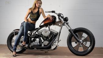 Harley-davidson girls with bikes mortal kombat choppers wallpaper