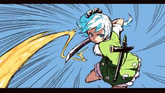Katana weapons konpaku youmu short hair swords wallpaper