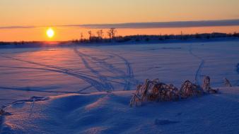 Landscapes nature snow sunlight wallpaper