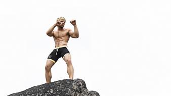 Men boxing muscular male models joseph sayers wallpaper