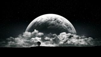 Moon monochrome wallpaper