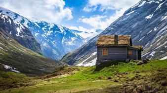Mountains landscapes nature valley norway wallpaper
