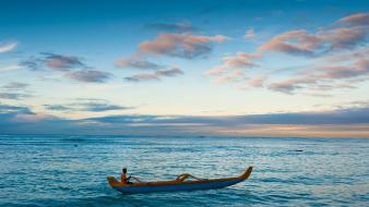 Ocean canoe oahu wallpaper
