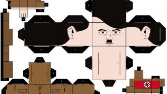 Papercraft adolf hitler squares wallpaper