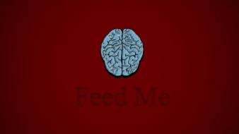 Red brain feed me fancy fox wallpaper