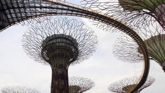 Singapore aerial bay walkway wallpaper