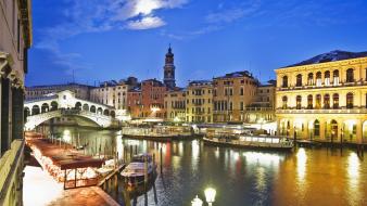 Venice grand italy rialto bridge canal wallpaper