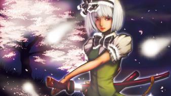 Video games touhou konpaku youmu short hair white wallpaper