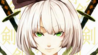 Video games touhou konpaku youmu short hair white wallpaper
