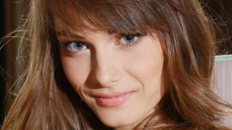 Women blue eyes smiling faces julia i wallpaper