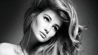 Women models artwork faces wallpaper