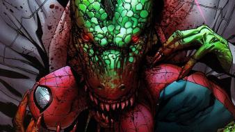Marvel comics spiderman lizards wallpaper