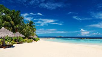 Beaches nature sea skies wallpaper
