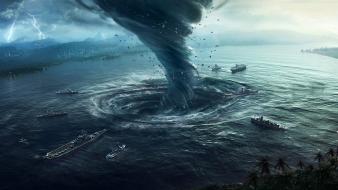 Cataclysm 3d tornado wasteland waterspout wallpaper