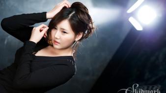 Asians korean han ga eun black hair wallpaper