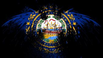 Eagles hawk flags usa new hampshire state wallpaper
