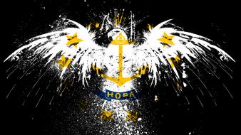 Eagles hawk flags usa rhode island state wallpaper