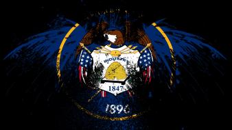 Eagles hawk flags usa utah state wallpaper