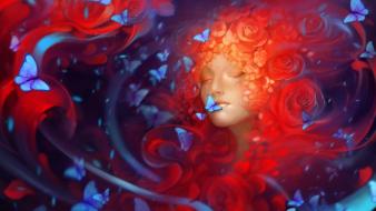 Fantasy art butterfly wings wallpaper