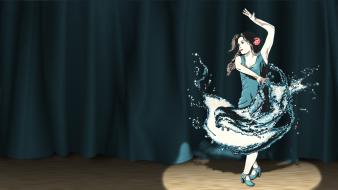 Flowers waves dance gypsy curtains spotlight dancing july wallpaper
