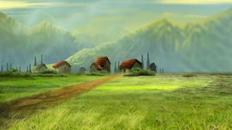 Landscapes vector fields wallpaper