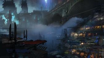 Paris cityscapes futuristic artwork adrift remember me wallpaper