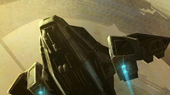 Artwork liftoff space elevator pelican sandstorms unsc wallpaper