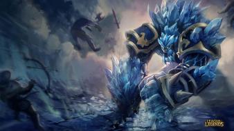 Blue league of legends glacier artwork malphite wallpaper