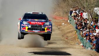 Citroen c4 sébastien loeb car jump racing wallpaper
