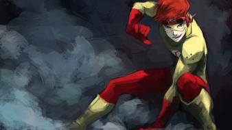 Dc comics superheroes the flash kid wally west wallpaper