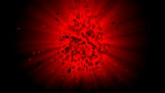 Explosions broken balls red light wallpaper