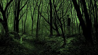 Forest surreal artwork slender man daniel danger wallpaper
