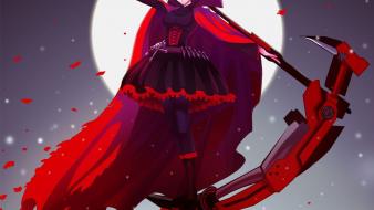 Girls bangs black skies rwby ruby (rwby) wallpaper