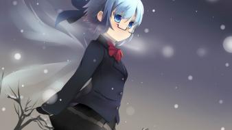 Jackets pantyhose short bows meganekko ahoge ornaments wallpaper