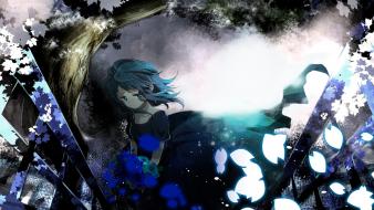 Megpoid gumi flower petals roses anime girls wallpaper