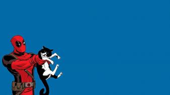 Minimalistic cats deadpool wade wilson wallpaper