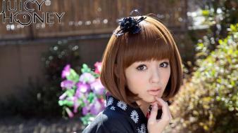Models asians japanese clothes aino kishi juicy honey wallpaper