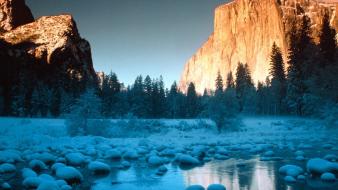 Mountains landscapes nature winter rocks rivers wallpaper