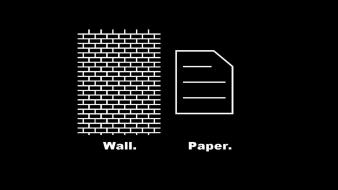 Paper black wall funny wallpaper