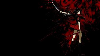 Uniforms blood-c saya swords clamp black hair wallpaper