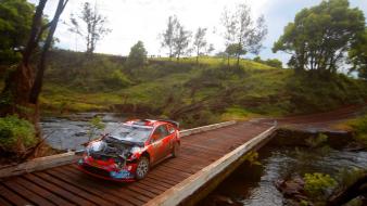 Wrc rally car crashed wallpaper