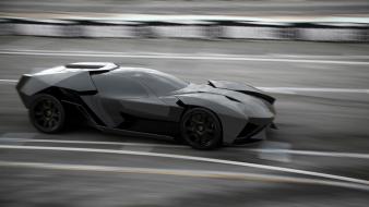 Black cars design roads lamborghini ankonian concept wallpaper