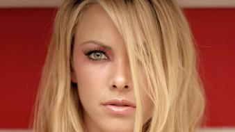 Blondes women kristanna loken faces wallpaper