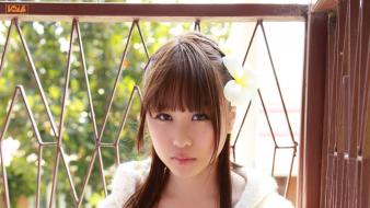Brunettes cleavage japanese asians mai nishida wallpaper