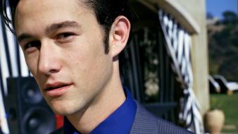 Brunettes men actors faces blurred background joseph gordon-levitt wallpaper