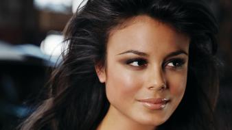 Brunettes women faces nathalie kelly wallpaper
