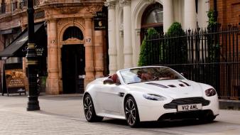 Cars vantage convertible white aston martin v12 cabrio wallpaper