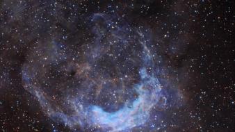 Clouds outer space stars nebulae wallpaper