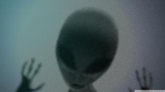 Glass alien wallpaper