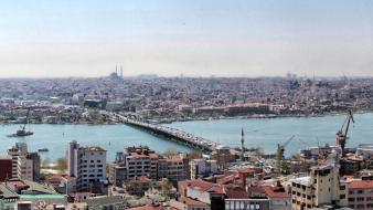 Istanbul galata tower bridge halic bogaz wallpaper